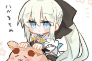 【FGO】ハベにゃんをもみもみしてるモルガン様！！　ミニな二人可愛いです！！