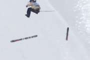 【動画】フリースタイルスキーの危険な事故。ジャンプの瞬間に両方のスキーが外れてしまったコーディー・ラプランテ。