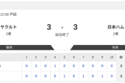 【2軍 ヤクルトvs.日本ハム】3-3で引き分け