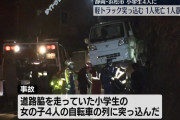 軽トラックが小学生の自転車の列に突っ込み4人を死傷させた事故で意識不明だった女児が回復