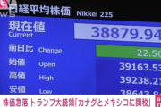 【悲報】トランプ、カナダとメキシコに関税25%