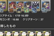 【パズドラ】裏魔廊17分のロイヤルオークテンプレ公開！プラス集めにオススメ