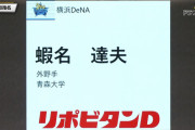 DeNAドラ6蝦名達夫外野手について語るスレ