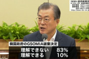 日本国民世論調査、GSOMIA破棄「理解できない」83％…韓国ホワイト国除外支持65％　安倍支持率5％上昇＝韓国の反応