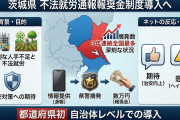 【情報提供者へ数万円程度】茨城県の不法就労者の報奨金付き通報制度にネット賛否「当然の措置」「外国人狩りが起きる」