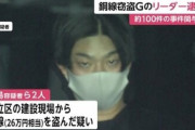 【足立区】地元のグループ「チーム忍者」のリーダー（23）を銅線窃盗で逮捕