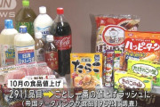 10月から値上げラッシュやな「2900品目」今年最多！！！