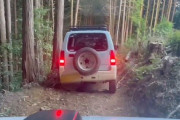 【動画】「車内にハチが入ってきた！」ジムニーが5メートル転落