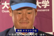 西武ドラフト2位上田 大河←これ地味に会心の一手やろ