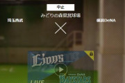 【悲報】本日の西武DeNA戦、雨天中止