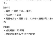 彡(^)(^)「ペルーから帰ってくるだけで70万円！？行きます！」