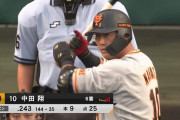 中田翔 .241 9本 25打点 OPS.771