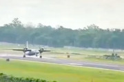 【動画】インド空軍の輸送機が着陸に失敗して炎上。5人が亡くなる。