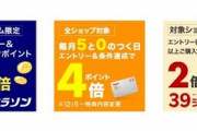 楽天市場｢リピート購入ポイント2倍｣を開始 ｢楽天カード利用でポイント4倍｣も