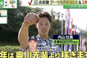 ヤクルト正捕手内山壮真(19) 出塁率.321 長打率.361 wRC+97 ←これ