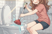 【悲報】トイレ詰まらせて必死に解消した結果wwww