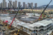 【画像】中国が10日で作ると言っていた武漢の病院、着々と完成に近づく
