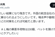 大物格闘家「飛行機の客席に犬猫を乗せられるようにしたい。アレルギーの人は対策すればいい」