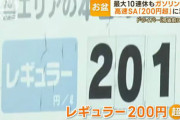 ガソリン、ついに200円へ。ありがとう自民党