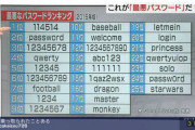 【悲報】最弱のパスワード、発表されるWWWWWWWWWW