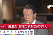 【悲報】麻生太郎、激怒