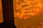 【動画】これは地獄。山火事に囲まれてしまった貨物列車の運転席から。