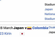 ◆日本代表◆3月シリーズ、コロンビアともう一カ国はウルグアイ？英語Wikipediaに掲載済みだが…