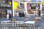 【米疾病対策センター】 ５０人以上のイベント、今後８週間中止か延期を
