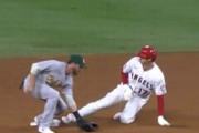 【動画】大谷、５回裏3ー0で盗塁してキレられる