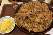 【画像】牛丼キング（ご飯650グラム・肉510グラム・合計1160グラム）の攻略法