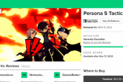 【朗報】『ペルソナ5タクティカ』メタスコア78点スタート！海外でも評価が良さそう