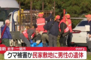 【速報】秋田でクマ襲撃　女性1人死亡