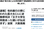 【悲報】滋賀医大生性的暴行の逆転無罪判決に対する反対署名、無事10万人を突破