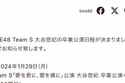 SKE48大谷悠妃の卒業公演が2024年1月29日に決定
