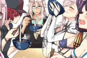 【FGO】今イベのメンバーで仲良くうどんを食べる鯖達！　「マシュ！なぜ君の眼鏡は曇らないんだ？」