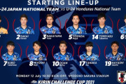 【速報】U-24日本代表vsホンジュラス戦スタメン発表キターー！！ｗｗｗｗｗ