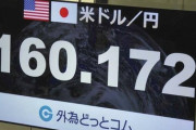 【速報】1ドル160円突破