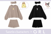 「サンリオ」×「GRL」ヘアバンド付きセットアップが新たに登場！おうちでのリラックスタイムにピッタリなアイテム