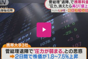 【悲報】携帯大手3社「菅が辞めるぞ！値上げだァ！ｗｗ」