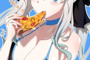 【FGO】水着姿でピザ食べるモルガン様！！　美味しそうですね！！