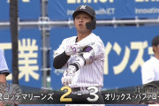 ロッテ・田村、山本由伸からタイムリー！ 打った本人もビックリｗ