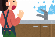 台所で水のトラブルが発生！不動産屋がすぐに駆けつけてくれて台所の床に這いつくばるようにして直してくれた。が、一緒にいた彼女は「あんな人間は最低」