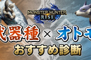 【モンハンライズ】おすすめの武器種とオトモの組み合わせを教えてもらえる公式診断テストがスタート！！結構当たるっぽいぞｗｗｗｗ
