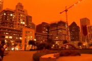 【動画】米サンフランシスコの空が不気味なオレンジ色に！！世界の終わりみたいな景色の原因は・・・