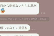 ワイ高校生、片思い？中の女子とのLINEでうっかりキモい発言をしてしまう