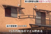 【悲報】ヤクザさん、マイルを貯めた罪で逮捕される