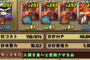 【パズドラ】オウキに吸収無効潜在をつけたマイケル無惨Gシステムが凄い！【裏修羅】