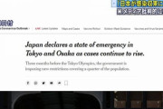 【テレビ朝日】 米メディア「日本が感染の収束に失敗した。 ワクチン接種、多くの国に遅れをとり、人口の約1％しかカバーできていない」