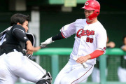 カープ中村奨成、3塁打からのホームスチールで猛アピール！外野手専念で覚醒の予兆あり