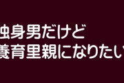 独身男だけど養育里親になって可愛い女の子を育てたい